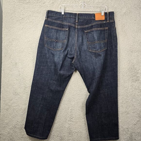 Lucky Brand Jeans Men's Blue 221 Straight Dark Wash Denim Size 40x 27 *ALTERED - Picture 8 of 14